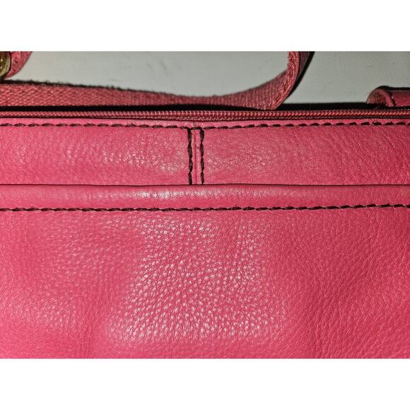 Fossil Leather Crossbody Handbag Pink 12x10 - Picture 11 of 13